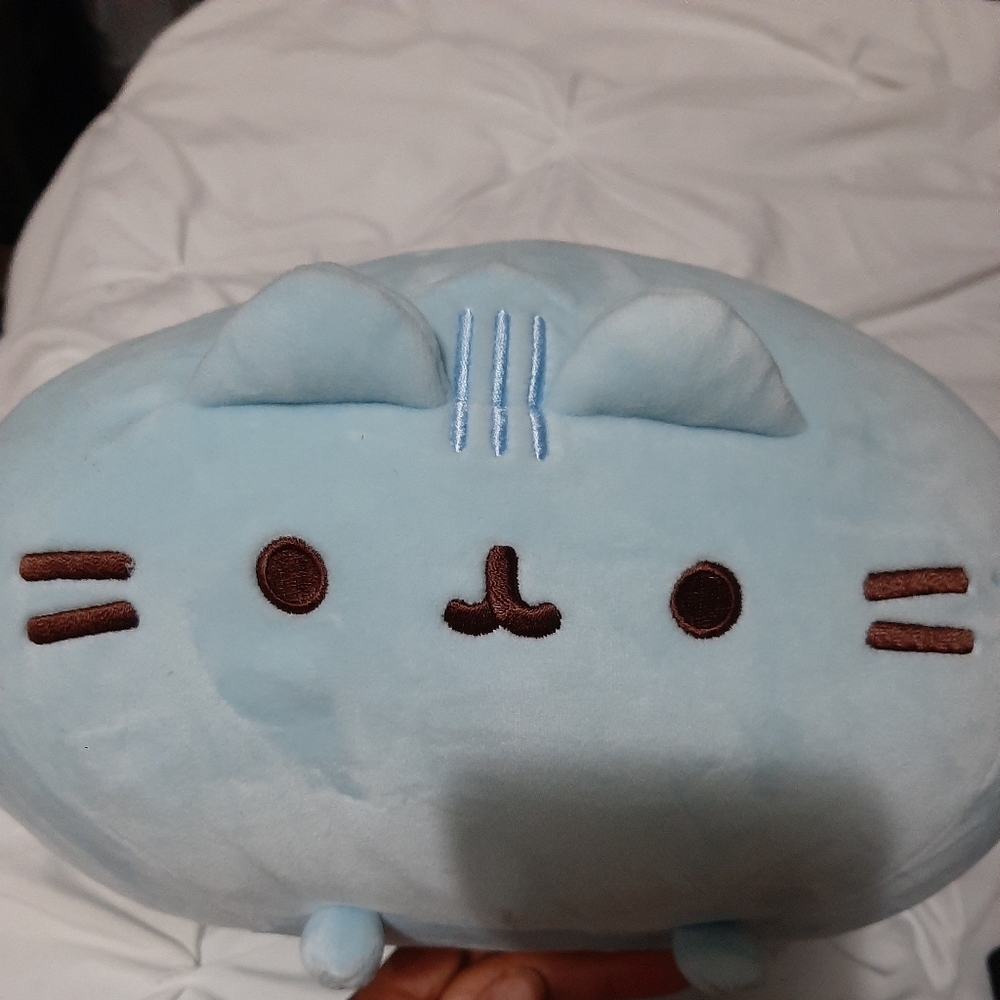 CAT PLUSHIE IN PALE BLUE
